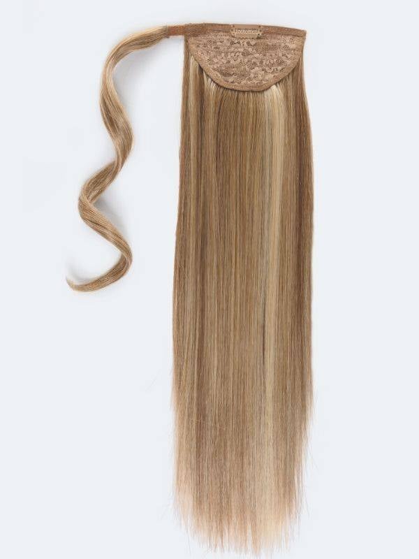 Queue de cheval Aqua Ellen Wille : extension lisse 45 cm avec clip, fibre synthétique résistante à la chaleur jusqu’à 130°C