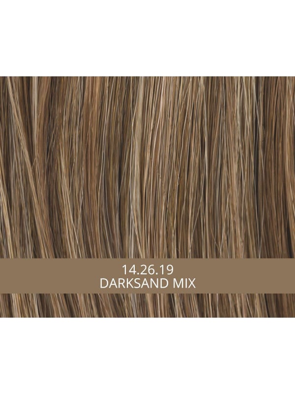 Couronne de cheveux Sage 15 a 23 cm effet chevelure sous turban frange droite