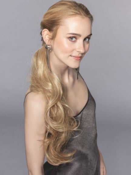 Queue de cheval Champagne Ellen Wille 50cm effet rooted mix, clip facile