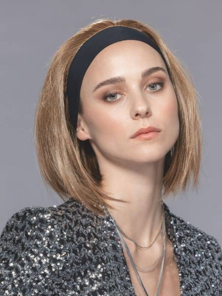 Semi-perruque Cidre Ellen Wille — bandeau noir stretch, coupe carrée courte, fibres résistantes (≤130°C)