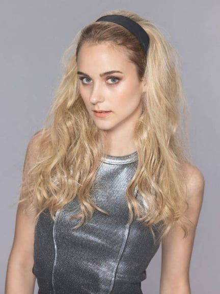 Couronne de cheveux Stevia 38 cm - Ondulations élégantes, fibre résistante 130°C