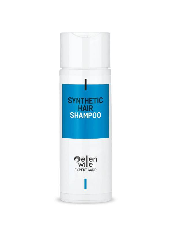 Shampooing Ellen Wille pour cheveux synthétiques : coco & panthénol, brillance et souplesse sans alourdir, rinçage rapide.