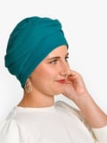 Turban chimio Hannah Rosette La Vedette en gaze de coton aérée, base préformée, confortable et facile à nouer