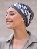 Turban chimio Bastille NJ Création : turban léger à plis superposés, joli volume, facile à enfiler, idéal pendant la chimiothéra