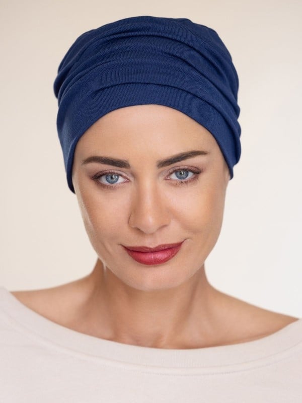 Turban Odéon NJ Création : bonnet élégant à plis froncés pour plus de volume, doux et confortable au quotidien