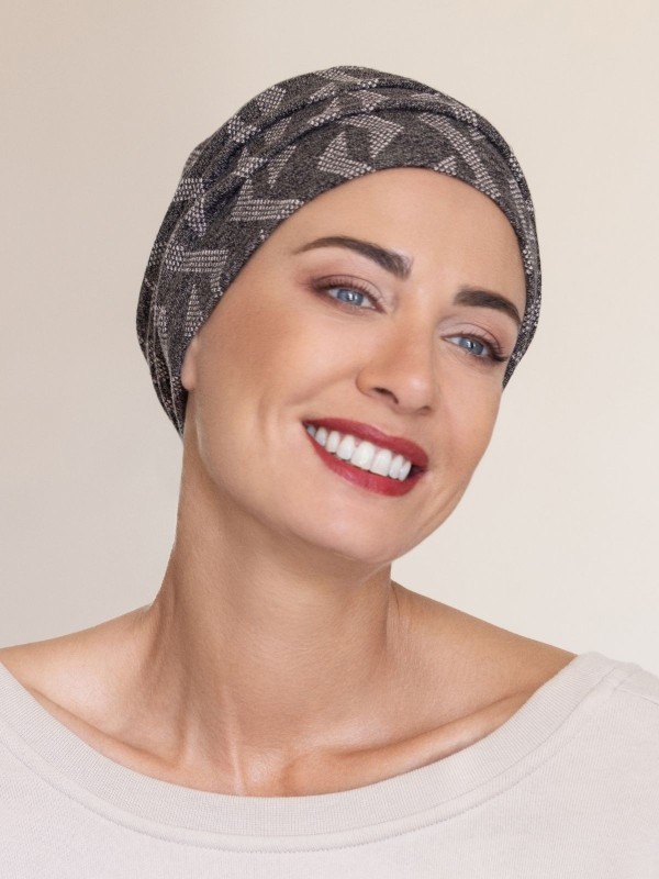 Turban Odéon NJ Création : bonnet élégant à plis froncés pour plus de volume, doux et confortable au quotidien