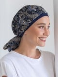 Turban chimio Etoile NJ Création avec long voile à nouer pour un style élégant, léger et modulable