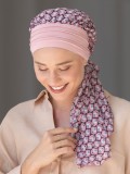Turban chimio Notre Dame NJ Création avec voile à nouer : imprimés doux, léger et élégant, pour un maintien confortable au quoti