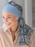 Turban chimio Notre Dame NJ Création avec voile à nouer : imprimés doux, léger et élégant, pour un maintien confortable au quoti