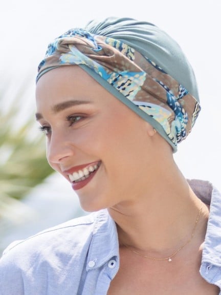 Turban Voltaire NJ Création, à enfiler, jeu de plis pour volume naturel, disponible en plusieurs coloris et matières