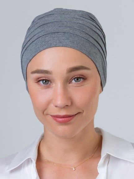 Turban Passy en bambou, viscose et coton bio - plis élégants, léger et respirant