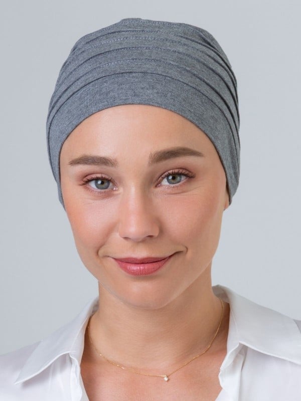 Turban Passy NJ Création : turban léger en bambou, viscose et coton bio, plis effet volume, confortable et anti-transpirant.