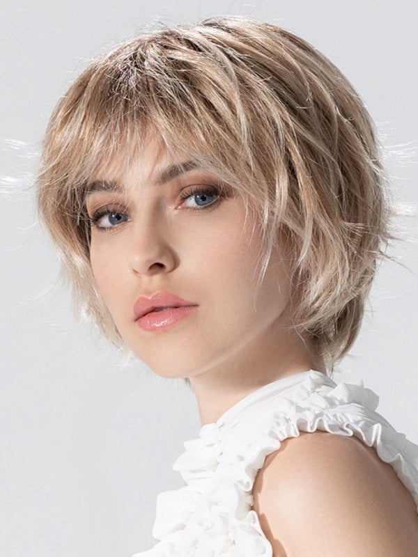 Perruque Escape Soft Ellen Wille : coupe courte, tulle invisible extra-long, confort médical respirant, effet rooted possible
