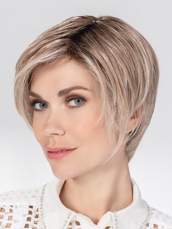 Perruque Glam Soft Ellen Wille courte asymétrique, tulle frontal extra-long