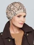 Turban chimio Medea Gisela Mayer, motifs géométriques, intérieur bambou