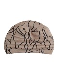 Turban chimio Medea Gisela Mayer, motifs géométriques, intérieur bambou