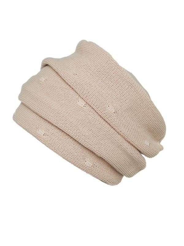 Turban Mina Knitt plissé en bambou et spandex, coloris naturel