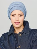 Turban Mina Knitt plissé en bambou et spandex, coloris naturel