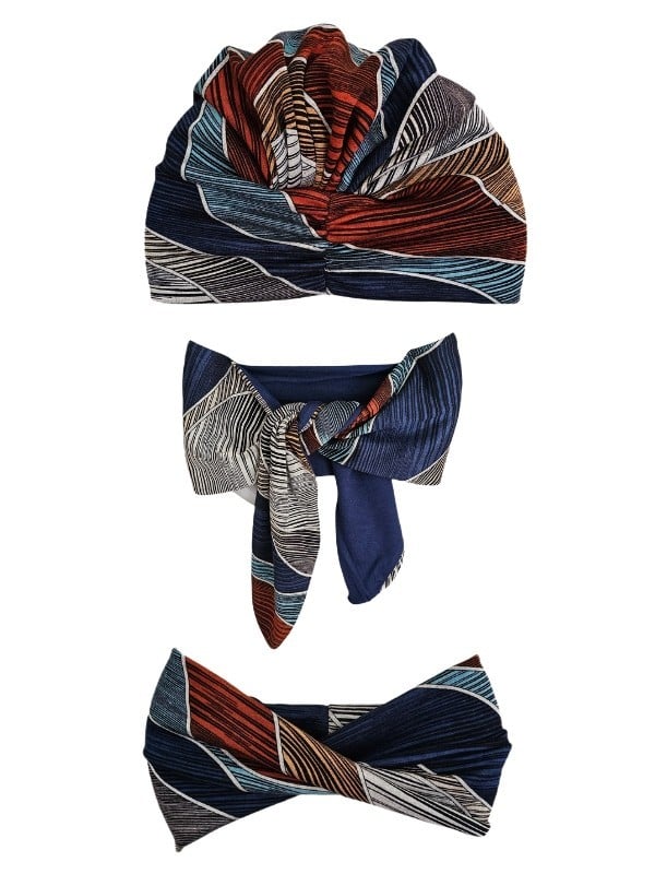 Portez le Turban Maxi Set Mara avec bandeau long noué