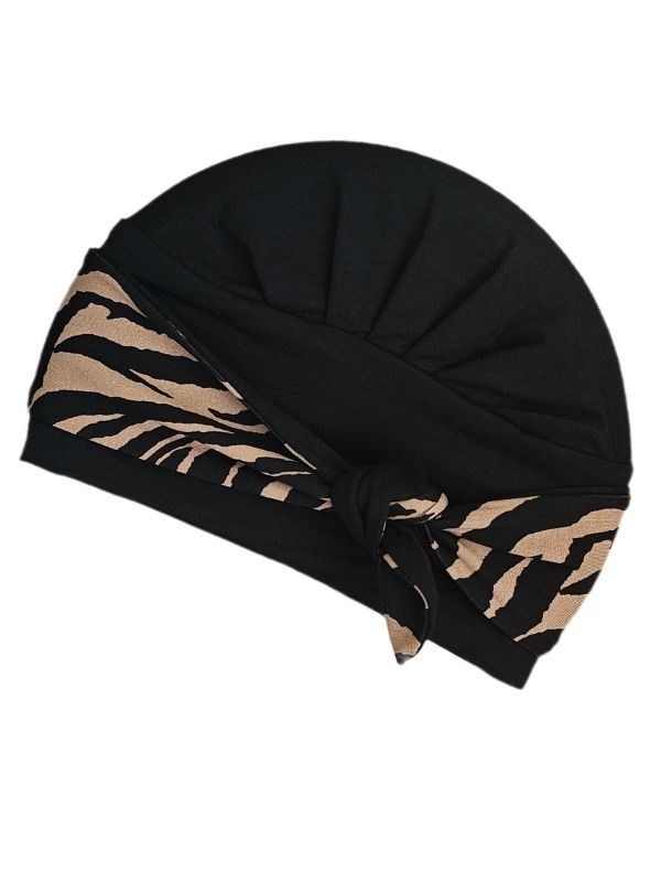 Turban Set Pia Gisela Mayer : bonnet en bambou doux et respirant avec bandeau en viscose à nouer, idéal en chimio ou alopécie.