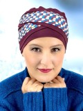 Doris turban en fibre de bambou deux couleurs - adoptez un style confortable et lumineux