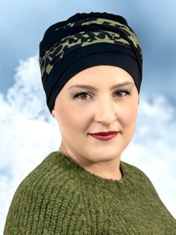 Turban Florie en bambou bicolore, doux et anti-transpirant, taille unique