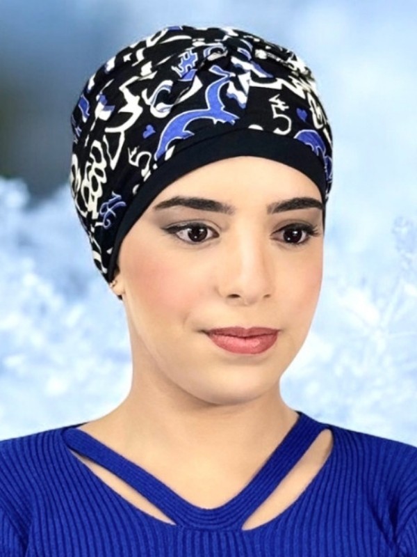 Turban Elsa bicolore en fibre de bambou — ultra-léger, hypoallergénique et anti-UV