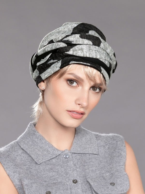Turban chimio Ama Comfort Ellen Wille : bonnet réversible, pans à nouer, doublure viscose douce pour un confort optimal.