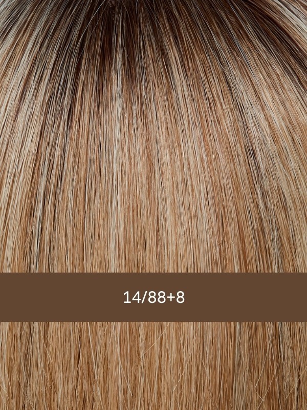 Prime Long Lace HH — perruque longue et lisse en cheveux 100% naturels - Couleur 14/88+8