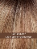 Adoptez Luxery Lace D — perruque en cheveux naturels, tulle cinéma - Couleur 140/14/6R Light Bernstein Rooted
