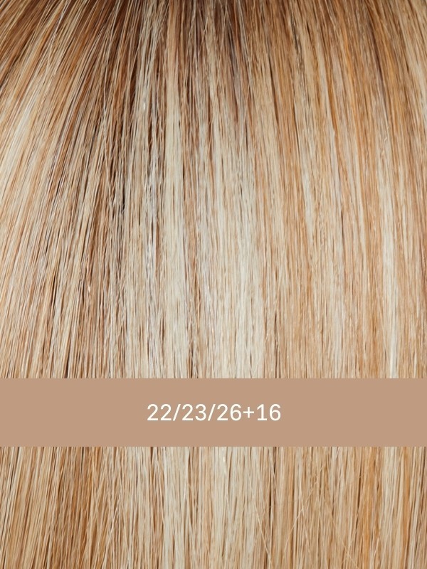 Prime Page Lace HH — Carré mi‑long naturel, tulle frontal invisible et confort léger - Couleur 22/23/26+16