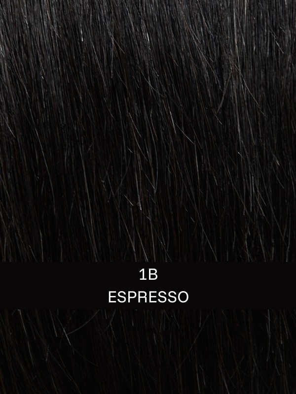 Perruque Linda HH Deluxe : mi‑longue Remy Hair 100% pour un look naturel et confortable - Couleur 1B - Espresso