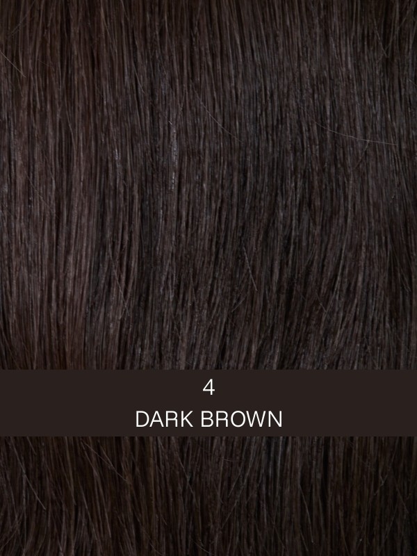 Perruque Linda HH Deluxe : mi‑longue Remy Hair 100% pour un look naturel et confortable - Couleur 4 - Dark Brown