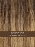 Perruque Linda HH Deluxe : mi‑longue Remy Hair 100% pour un look naturel et confortable - Couleur 12/26/27ROOT - Caramel Rooted
