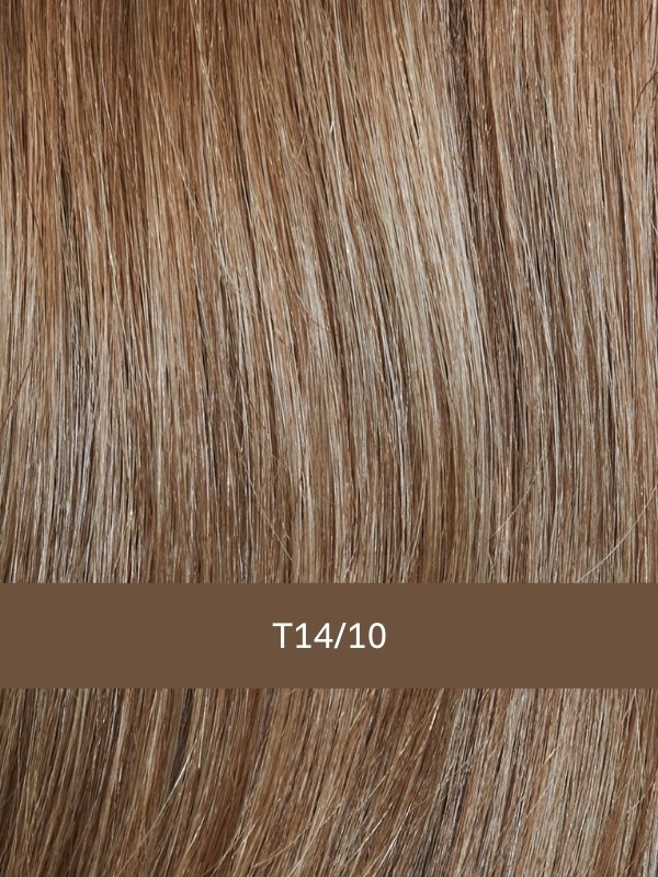 Perruque Gisela Mayer Euro Mix Pearl : carré mi-long dégradé, 100% Euro Human Hair, lace front invisible, rendu naturel