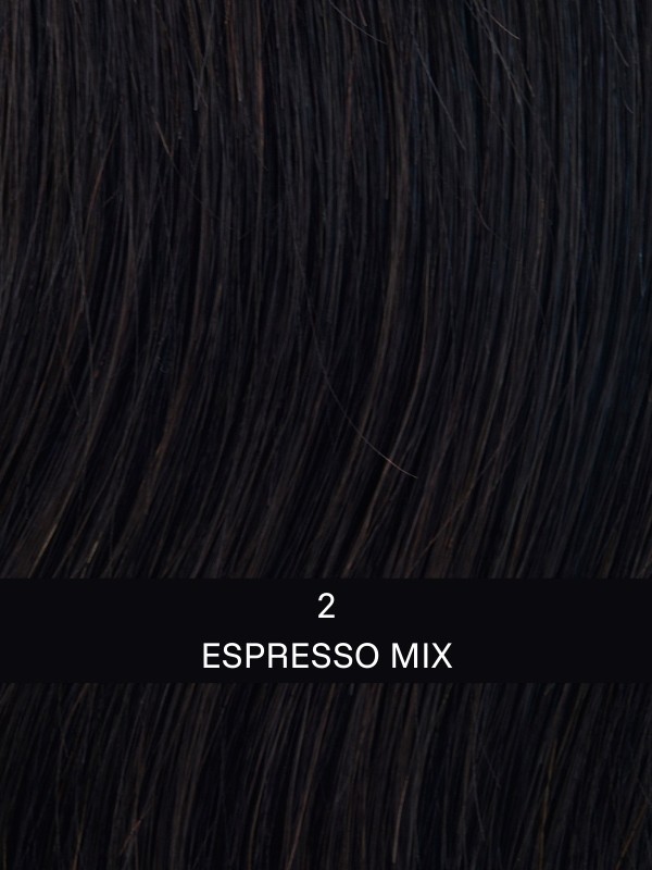 Perruque Euro Silver Gisela Mayer : carré mi-long lisse en 100% Euro Human Hair, bordure frontale invisible, look naturel