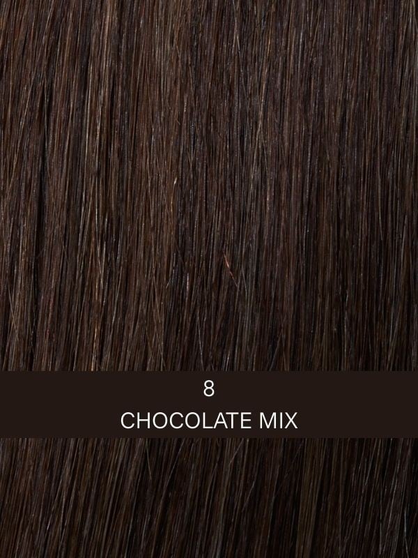 Perruque Euro Silver Gisela Mayer : carré mi-long lisse en 100% Euro Human Hair, bordure frontale invisible, look naturel