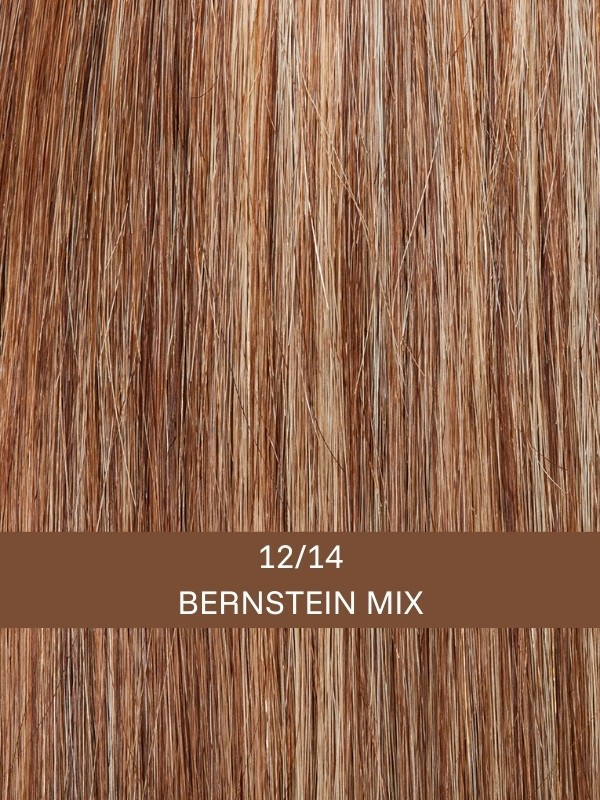 Adoptez Euro Gold : carré mi-long naturel en 100% Euro Human Hair - Couleur 12/14 Bernstein Mix