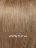 Adoptez Euro Gold : carré mi-long naturel en 100% Euro Human Hair - Couleur 22/14 Light Blond Mix