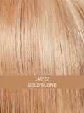 Luxery Lace A - perruque courte cheveux naturels, frange balayage, tulle cinéma invisible - Couleur 140/22 gold blond