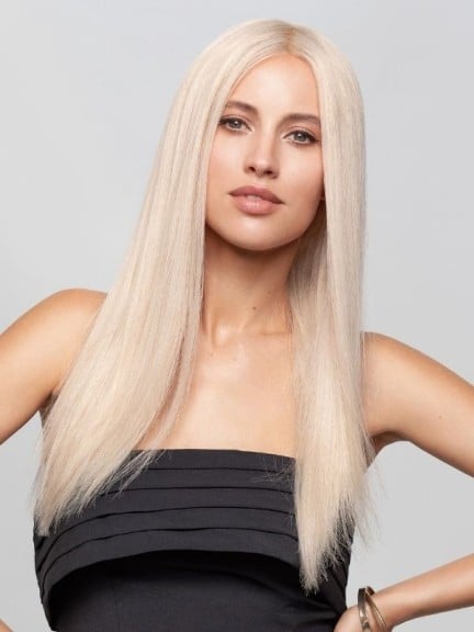 Perruque HH Remy Beso en cheveux naturels Remy Hair, longue, lisse et confortable, tulle cinéma