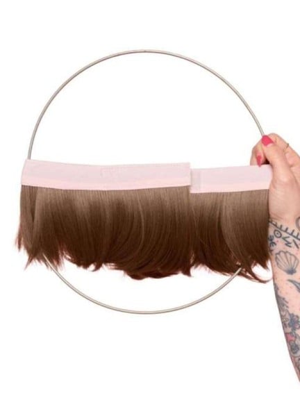 Couronne de cheveux complète courte Les Franjynes, maintien ajustable et rendu naturel