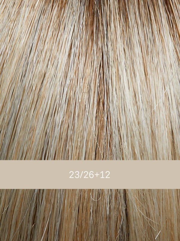 Perruque Mercedes Mono Lace Gisela Mayer : carré plongeant court, frange effilée, lace front et monofilament pour un rendu natur