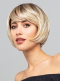 Perruque Mercedes Mono Lace Gisela Mayer : carré plongeant court, frange effilée, lace front et monofilament pour un rendu natur