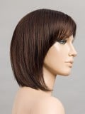 Perruque Change : carré mi-long effilé avec frange droite, fibre synthétique, look catwalk naturel et facile à coiffer.