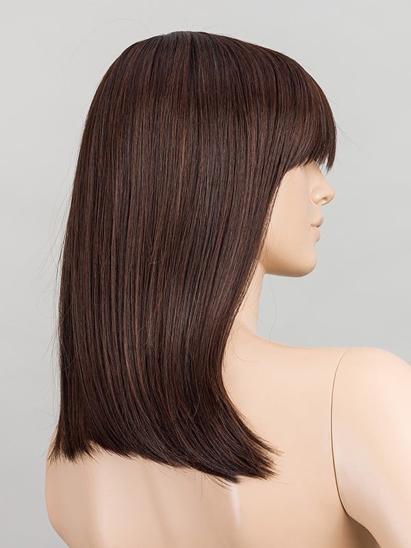 Perruque Jacky Ellen Wille Perucci : coupe lisse et droite, frange épaisse, fibre synthétique thermoformable jusqu’à 130°C