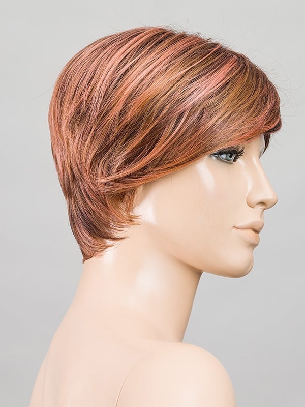 Perruque Link Mono Part Ellen Wille : coupe courte asymétrique, fibre synthétique thermo 140°C, effet naturel et discret.