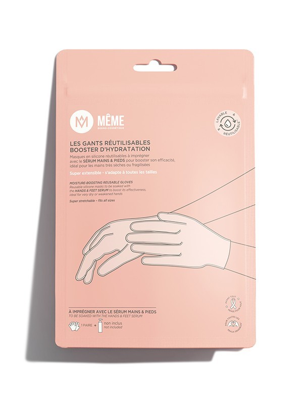 Gants silicone réutilisables Même – booster d’hydratation mains