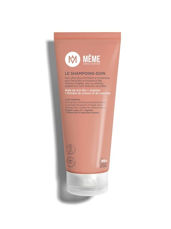 Shampoing-Soin MÊME 200 ml : fortifiant, 96% naturel, cuir chevelu sensible, sans sulfates, vegan