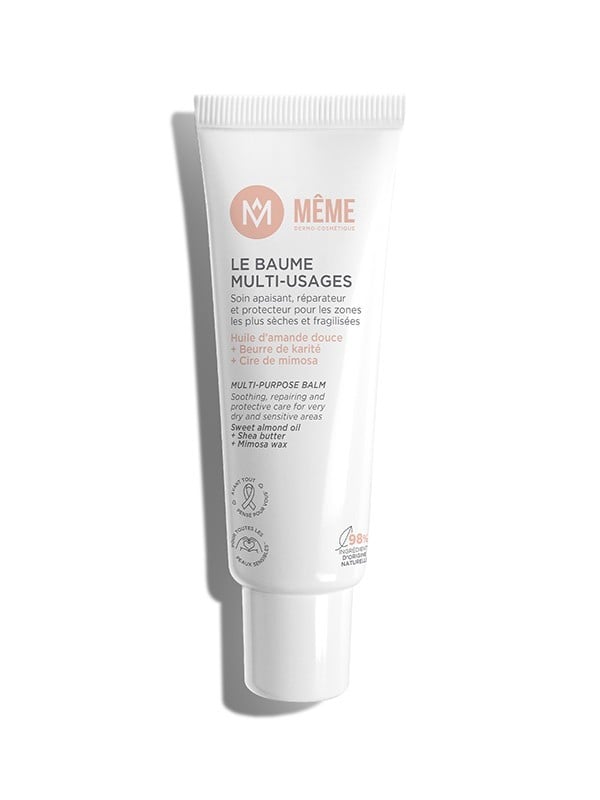 Baume multi-usages MÊME 40ml : soin réparateur 98% naturel pour lèvres, zones très sèches et cicatrices refermées
